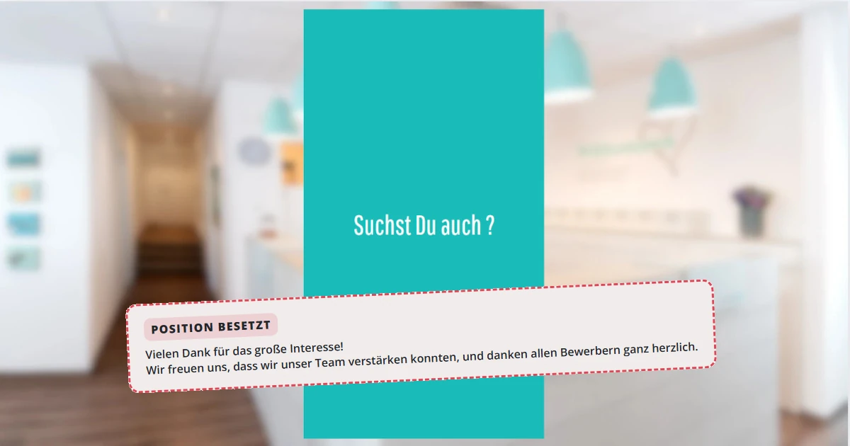 Inzwischen konnten wir die ausgeschriebenen Stellen erfolgreich besetzen und unser Team verstärken.